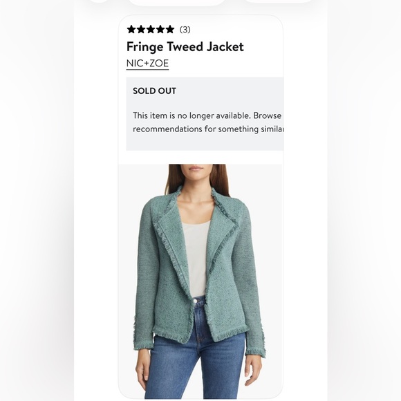 NWT NIC+ZOE Burgundy Frayed-Trim Tweed and Knit Mixed Blazer, Size Large - Picture 2 of 16